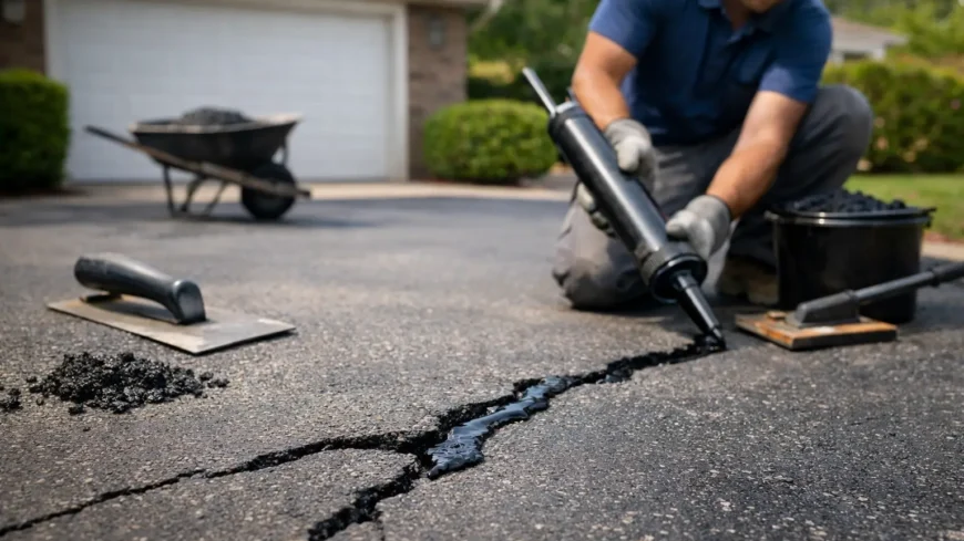 How to Repair Cracked Tarmac Driveway