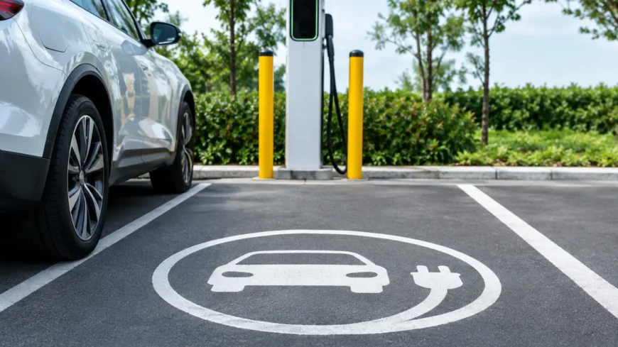 Electric Vehicle Bay Markings Built to Last